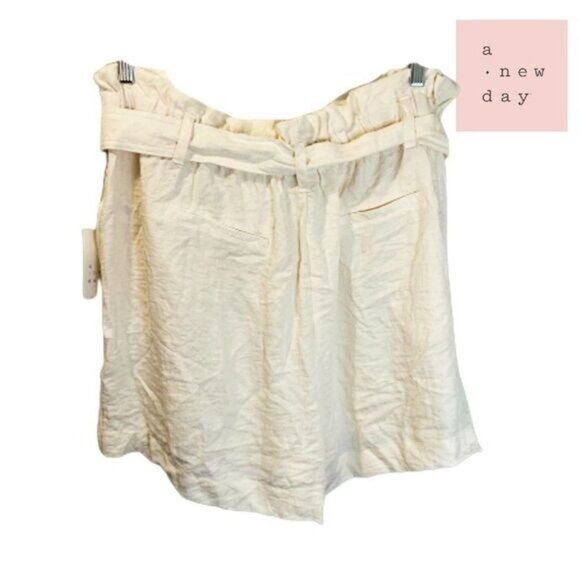 A New Day™ Women's High-Rise Pleat Front Tie Waist Shorts - Picture 3 of 6